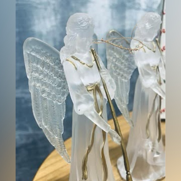 Vintage ~House of Lloyd Christmas ~Around the World ~Frosted Angel Trio Ornament